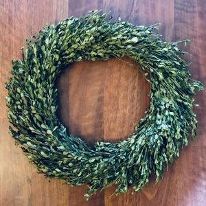 Designer Preserved Dried Boxwood Leaf Wreath